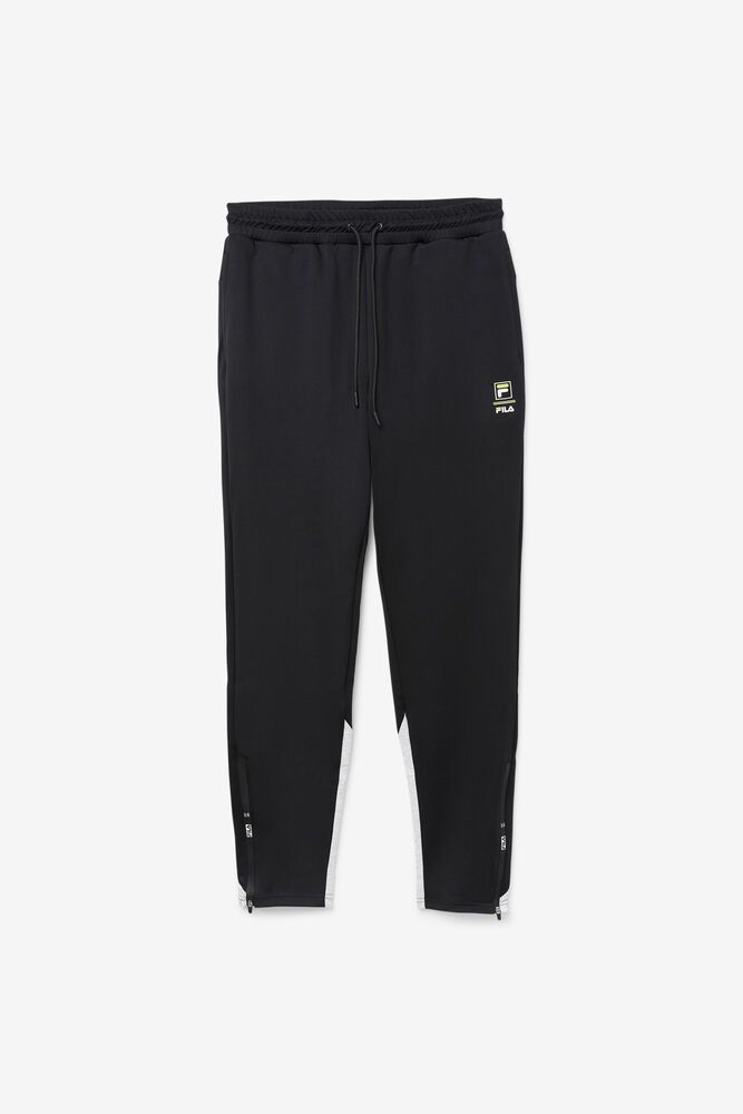 Fila Pants Mens Black - Basset Tech - Philippines 8753941-NT